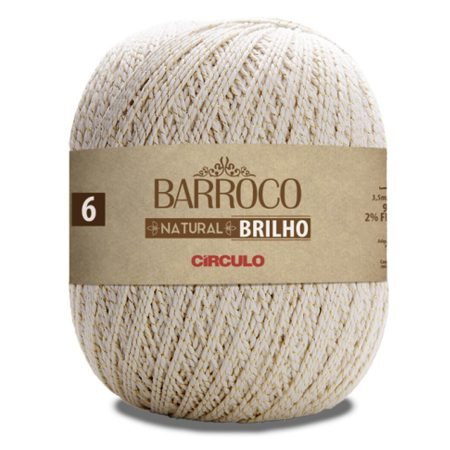 Barbante Barroco nº6 Natural Brilho - Circulo