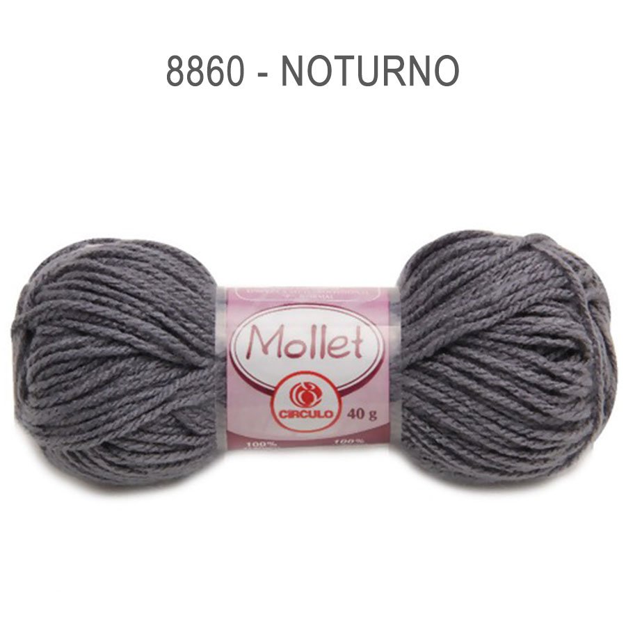 Lã Mollet 40g Cores Lisas - Circulo - 8860 - Noturno