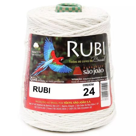 Barbante São João Rubi nº24 1kg Crú