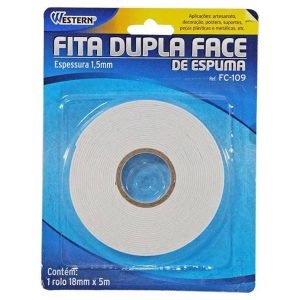 Fita Dupla Face de Espuma 18mm X 5m - Western