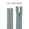 Ziper Invisível 50cm c/ 1un - Luli - 226 - Cinza Médio