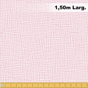 Tecido Tricoline Estampado 100% Algodão Tramas Rosa 1556 V081 Peripan