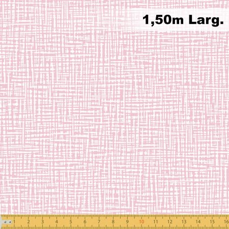 Tecido Tricoline Estampado 100% Algodão Tramas Rosa 1556 V081 Peripan